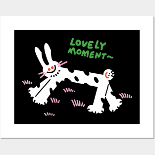 Rabbit and Lovely Moment Posters and Art